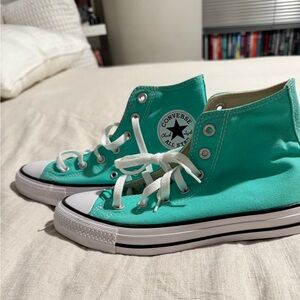 Converse Aqua High-Tops with White Accents *NEVER WORN*